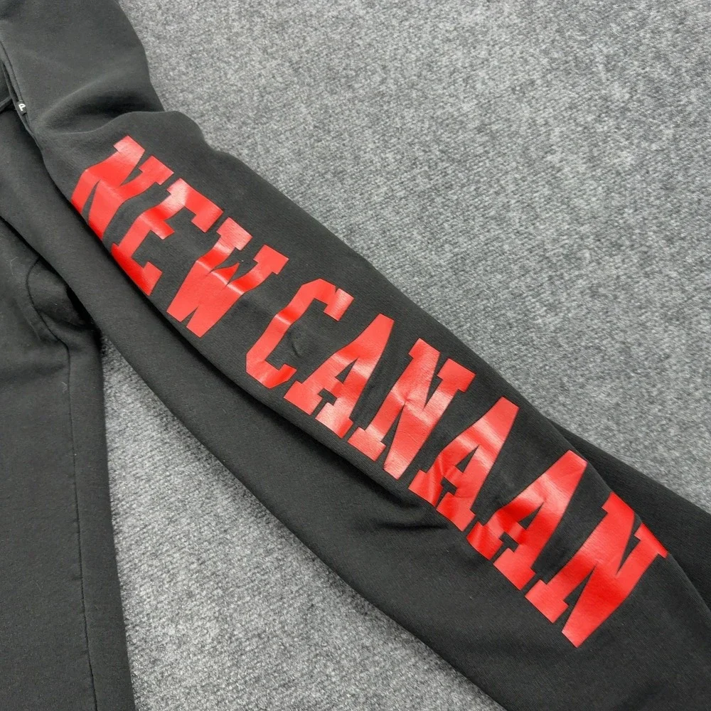 New Canaan Pennant Sweatpants Mens S Black Cotton Blend Graphic Athletic Street